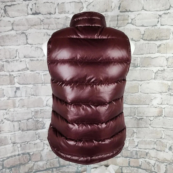 J. Crew Quilted Down Puffer Vest Maroon Size Small - Picture 10 of 14